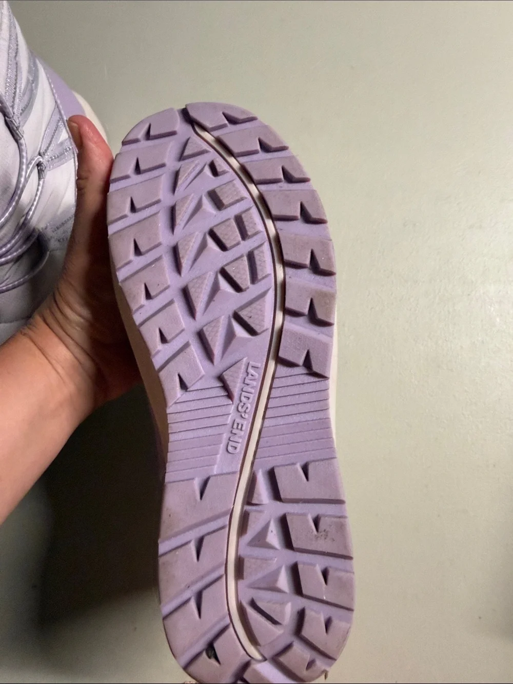 Lands' End Lilac Kids Snow Boots with Toggle Closure